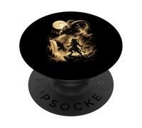 Krampus Ulula alla luna Meme Natale 2026 PopSockets PopGrip Adesivo