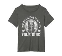 Krampus Yule King Gruss Vom Krampus Xmas Folklore e Mito Maglietta, Donna Plus-Size, Asfalto, 6X