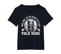 Krampus Yule King Gruss Vom Krampus Xmas Folklore e Mito Maglietta, Donna Plus-Size, Nero, 5X