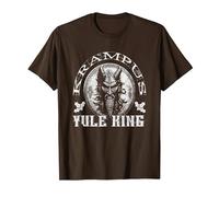 Krampus Yule King Gruss Vom Krampus Xmas Folklore e Mito Maglietta, Uomo, Marrone, XL
