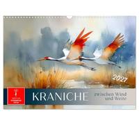 Kraniche zwischen Wind und Weite (Wandkalender 2027 DIN A3 quer), CALVENDO Monatskalender: Eleganz im Flug - im Rhythmus des Himmels.