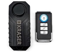 KRASER KR726 Allarme Bicicletta, Telecomando, Sensore Movimento 7 Livelli, 3 Toni, 113 Db Wireless con Telecomando, Allarme Moto Senza Installazione, Sicurezza Antifurto Bici Scooter Elettrico Porta