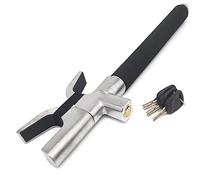 KRASER WA839B Antifurto Auto Bloccasterzo Alta Sicurezza Livello 9/10, 3 Chiavi Curve Antiscasso, Resistente Acciaio Inossidabile, Martello Emergenza, Blocca Volante, Blocca Sterzo Automobile