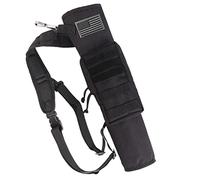 KRATARC Borsa leggera per tiro con l'arco, a doppio uso, pieghevole, compatta, con tasca con sistema Molle, per tiro al bersaglio e caccia, Nero, Indietro