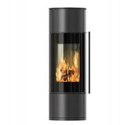 KRATKI AMBLER fi 150 7 kW forno in acciaio nero con molla porta moderna BImSchV livello 2 fiamma Verte 7 classe energetica A+