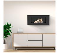 Biocamino da Parete a Bioetanolo DELTA FLAT nero