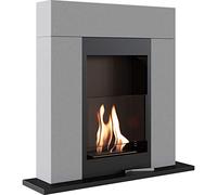 KRATKI Caminetto a etanolo Whiskey | Caminetto a fuoco autoportante con certificato TÜV | Dimensioni in cm: L 75 x A 73 x P 19, peso 17 kg, lunghezza della linea di fuoco 15 cm, combustibile: etanolo.