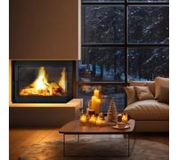 Camino a legna in ghisa SIMPLE destra 15 kW Ø