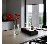 KRATKI Camino biocamino India Max | Camino a etanolo 670 x 274mm | contenitore 0,75 l | nero | camino decorativo autoportante | ideale per casa, ristorante o terrazza | certificato TÜV - Rheinland