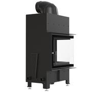 Kratki Camino in acciaio FLOKI S destra 8 kW Ø 160 thermotec nero [EEK: A]