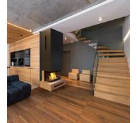 Kratki Camino in acciaio NBC 800/400 10 kW Ø 200 porta sollevabile