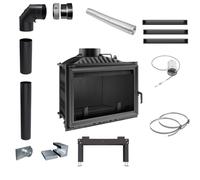 KRATKI Camino in ghisa a legna WIKTOR 14kW 200fi set Eco-design EEK A