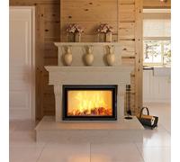 Kratki Camino intelligente in acciaio LUCY 14 kW Ø 200 thermotec nero MSK GLASS