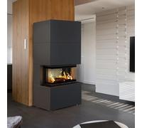 Kratki Camino Modulari NBC/EASY BOX 7 kW Ø 160 costruzione modulare Black