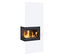 Camino Modulari Simple Box 8 kW Ø 200 Bianco porta a chiusura automatica