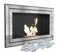 Kratki Camino Parete JULIET 1100 TÜV pietre decorative set