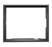 Kratki Cornice per camino decorativo Basic Front Montaggio semplice in acciaio verniciato a polvere nero 63,9 x 50,2 x 7 cm per NADIA 10