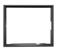 Kratki Cornice per camino decorativo Basic Front Montaggio semplice in acciaio verniciato a polvere nero 78,9 x 63,2 x 7 cm per NADIA 13
