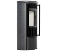 KRATKI ERIK Ø150 5,5 kW stufa GRAFITE SATIN coperchio ceramico softclose [EEK: A]