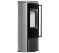 KRATKI ERIK Ø150 5,5 kW stufa GREY SATIN coperchio ceramico chiusura soft