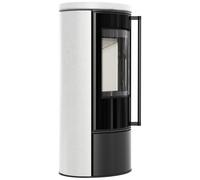 KRATKI ERIK Ø150 5,5 kW stufa WHITE SATIN con coperchio ceramico [EEK: A]