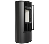 KRATKI ERIK stufa a legna in acciaio 5,5 kW Ø150 mm - stufa moderna per interni gamma potenza 2,5-8,5 kW - certificata ECODESIGN, Flamme Verte, BImSchV 2 - chiusura automatica