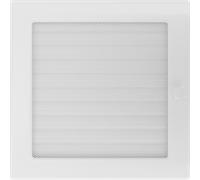 Griglia di ventilazione Kratki griglia per camino 22 cm x 22 cm bianca con tende