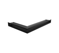 KRATKI Griglia di aerazione Luft per caminetti Griglia angolare destra con presa d'aria coperta 45 gradi Acciaio verniciato a polvere 40x60x6cm Nero