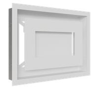 Kratki Griglia di ventilazione per camini, in acciaio inox verniciato a polvere, leggera, 20,1 x 27,9 x 4,1 cm, bianco vento