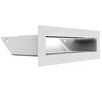 KRATKI griglia di ventilazione AIR | Griglia aria calda 6 x 20 cm | Bianco | Griglia di scarico per ventilazione camino | Presa d'aria con un angolo di 45 gradi | resistente al surriscaldamento