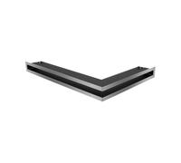 KRATKI Griglia di ventilazione angolare aria sinistra 60 x 40 x 6 in acciaio inox