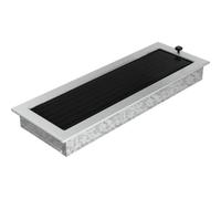 Kratki Griglia di ventilazione decorativa per camini, decorata con lettere bianche, per interni moderni, in acciaio inox verniciato a polvere, leggera, 15,2 x 45,6 x 4,5 cm, fondo con sportello