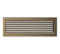 KRATKI griglia di ventilazione griglia del camino 17 cm x 49 cm nero-oro con tende