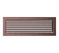 KRATKI griglia di ventilazione griglia per camino 17 cm x 49 cm rame con tende