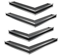 KRATKI Griglia di ventilazione Luft per caminetti Griglia angolare destra con presa d'aria coperta 45 gradi Acciaio verniciato a polvere 40x80x9cm Sabbia