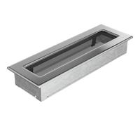 Kratki Griglia di ventilazione per camini in acciaio inox verniciato a polvere, leggera, 28,7 x 8,6 x 4,5 cm, nichelato