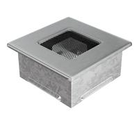 Kratki Griglia di ventilazione per montaggio su pareti o caminetti, acciaio inox verniciato a polvere, leggera 11 x 11 x 4,5 cm, lucidata