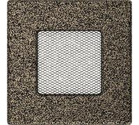 Kratki - Griglia per caminetto, 17 x 17 cm, colore: Nero