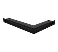 Kratki - Griglia per caminetto ad angolo retto, 60 x 40 x 6 cm, colore: Nero