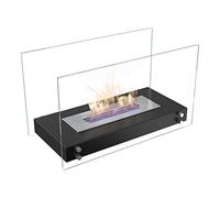 KRATKI HOTEL. Caminetto da tavolo a etanolo, 700 x 334 mm, serbatoio da 0,50 l, colore nero, camino autonomo da tavolo, ideale per casa, ristorante o terrazza, certificato TÜV Rheinland