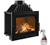 KRATKI Inserto per camino a legna in ghisa Maja 8 kW BImSchV 2 efficienza 80% inserti per camino, portata di potenza 3 - 10 kW (Maja/Deco) con pulitore per parabrezza