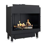Kratki - Inserto per camino Leo 70, dimensioni: 81,60 x 75,60 x 37,50, peso 90 kg, combustibile: gas naturale o GPL, potenza termica nominale 7,3 kW, telecomando, classe di efficienza energetica A