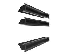 Set GRIGLIA DI VENTILAZIONE LUFT 3x 80 per caminetto con vetro dritto