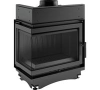 KRATKI Maja Camino a legna con presa d'aria Conforme BImSchV 2 8 kW Efficienza termica 80% Uscita polvere 200 mm Ghisa e acciaio Lato sinistro 82 x 67 cm