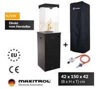 Kratki Patio Light Nero Riscaldatore a Gas G31/mbar37 copertura gratuita