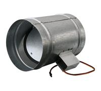 KRATKI Serranda Camino Elettronica con Servomeccanismovalvola a Farfalla di Aspirazione Aria per Controllo Tiraggio Valvola di Non Ritorno Otturatore in Lamiera Zincata Alimentazione 5V fi 150mm