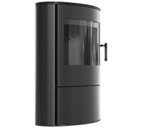 Kratki Stufa a legna in acciaio ROLLO/2 Ø 150 8 kW thermotec nero