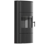 Kratki Stufa a legna in acciaio ROLLO/2/W Ø 150 8 kW thermotec nero