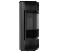Kratki Stufa a legna in acciaio RUNA Ø 150 8 kW thermotec nero
