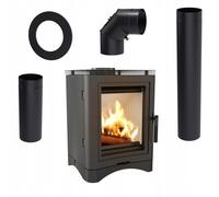 Kratki Stufa a legna in ghisa K5 7 kW Ø 150 con accessori